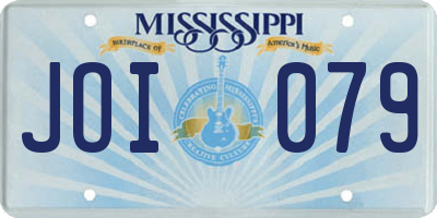 MS license plate JOI079