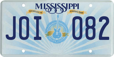MS license plate JOI082