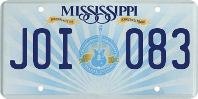 MS license plate JOI083