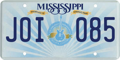 MS license plate JOI085