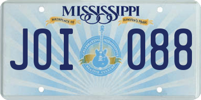 MS license plate JOI088