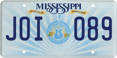 MS license plate JOI089