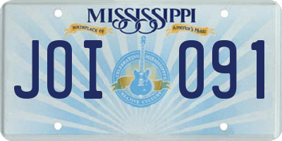 MS license plate JOI091