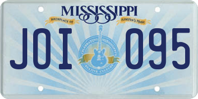 MS license plate JOI095