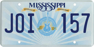 MS license plate JOI157