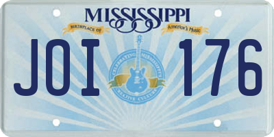 MS license plate JOI176