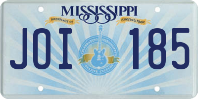 MS license plate JOI185