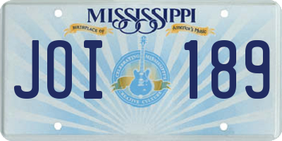 MS license plate JOI189