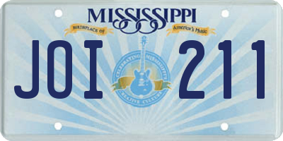 MS license plate JOI211