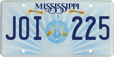 MS license plate JOI225