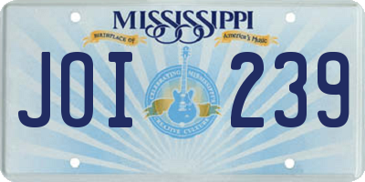 MS license plate JOI239