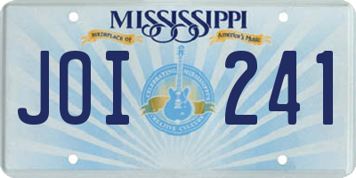 MS license plate JOI241