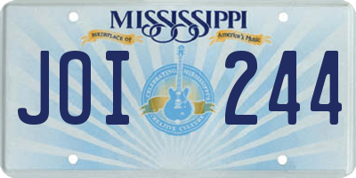 MS license plate JOI244