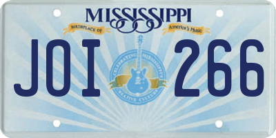 MS license plate JOI266