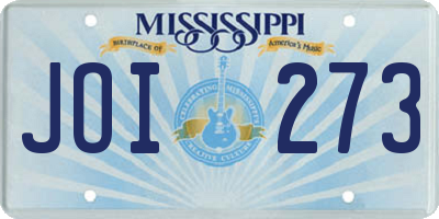 MS license plate JOI273
