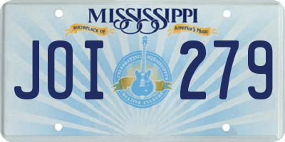 MS license plate JOI279