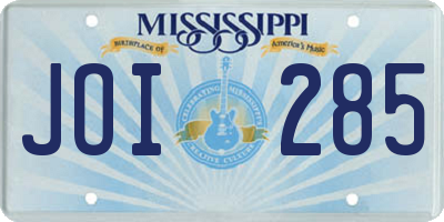 MS license plate JOI285