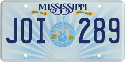 MS license plate JOI289