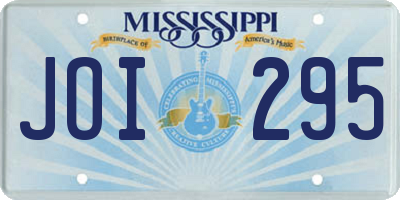 MS license plate JOI295