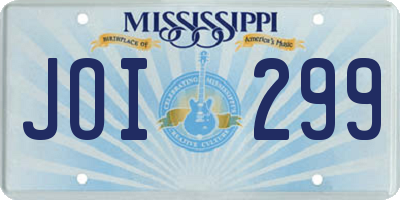 MS license plate JOI299