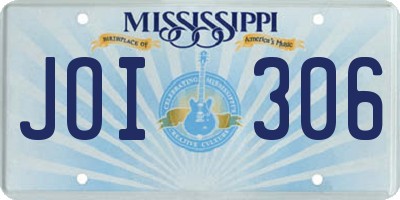 MS license plate JOI306