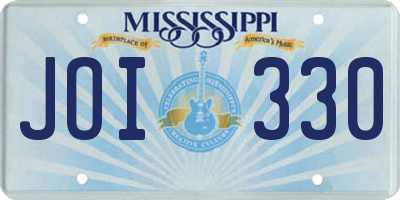 MS license plate JOI330