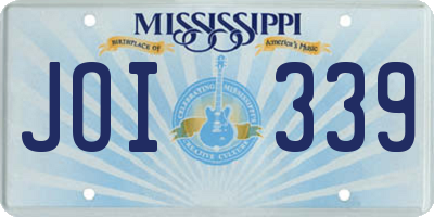 MS license plate JOI339