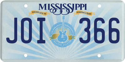 MS license plate JOI366