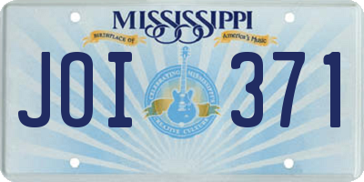 MS license plate JOI371