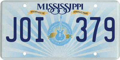 MS license plate JOI379