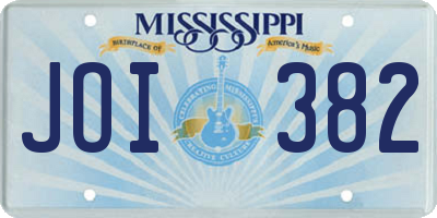 MS license plate JOI382