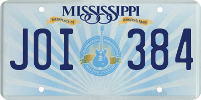 MS license plate JOI384