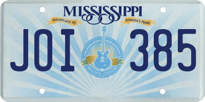 MS license plate JOI385
