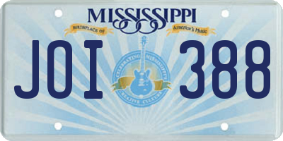 MS license plate JOI388