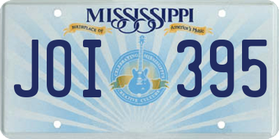 MS license plate JOI395