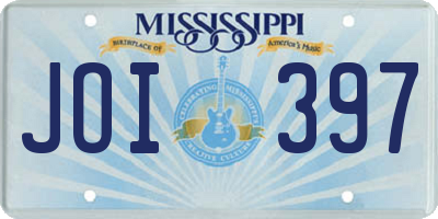 MS license plate JOI397