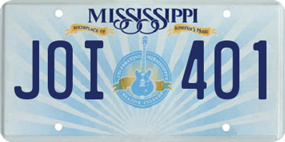 MS license plate JOI401