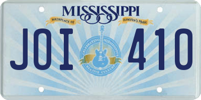MS license plate JOI410