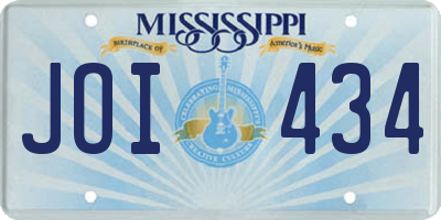 MS license plate JOI434