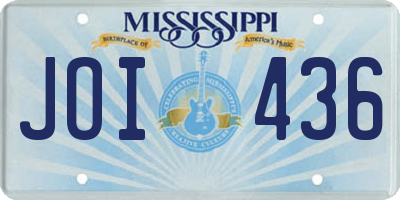 MS license plate JOI436