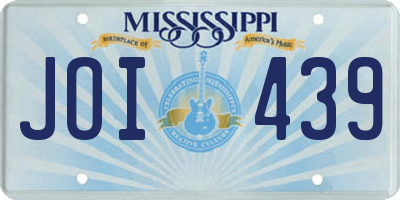 MS license plate JOI439