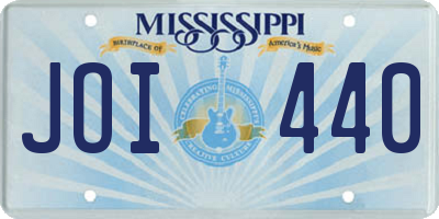 MS license plate JOI440