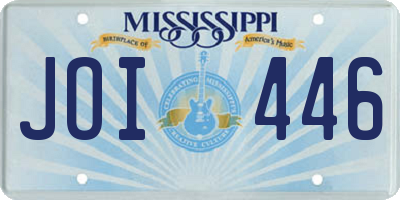 MS license plate JOI446