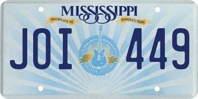 MS license plate JOI449