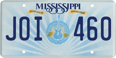 MS license plate JOI460