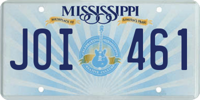 MS license plate JOI461