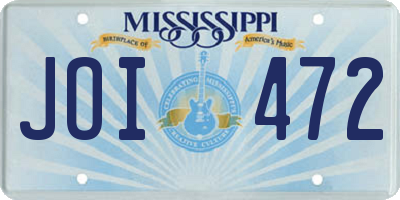 MS license plate JOI472