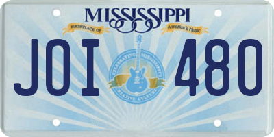 MS license plate JOI480