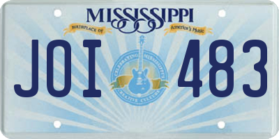 MS license plate JOI483
