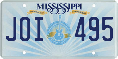 MS license plate JOI495